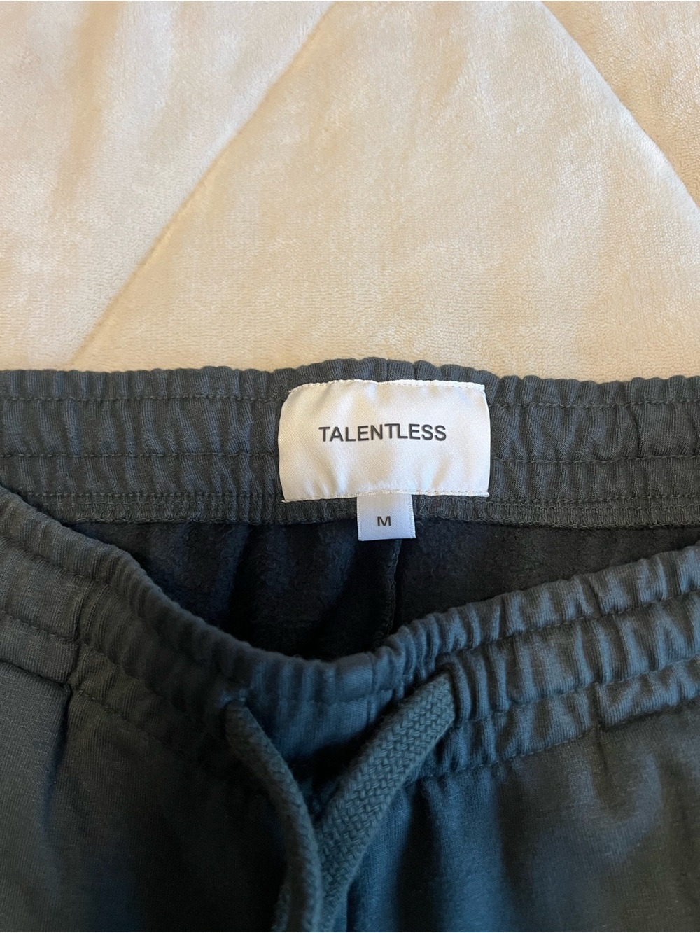 TALENTLESS Dark Green Elastic Waist Track Joggers